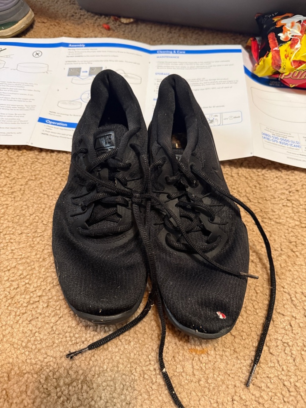 Men's Black Athletic Sneakers - Lightweight Comfort